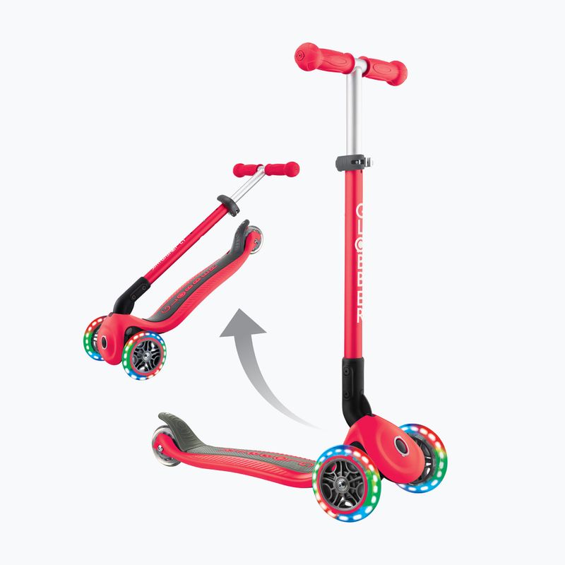 Dětská koloběžka Globber Primo Foldable Lights red 6