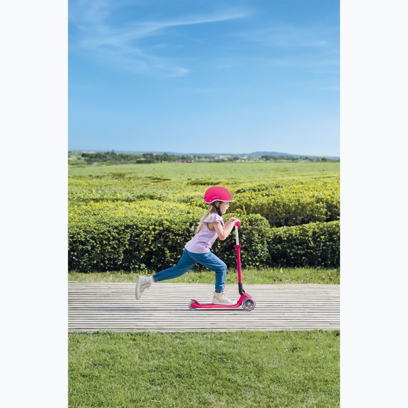 Dětská tříkolová koloběžka Globber Primo Foldable Lights fuchsia 14