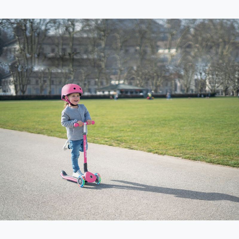 Dětská tříkolová koloběžka Globber Primo Foldable Lights fuchsia 15