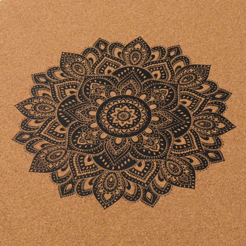 Podložka na jógu Yoga Design Lab Cork 3,5 mm hnědá Mandala Black 4