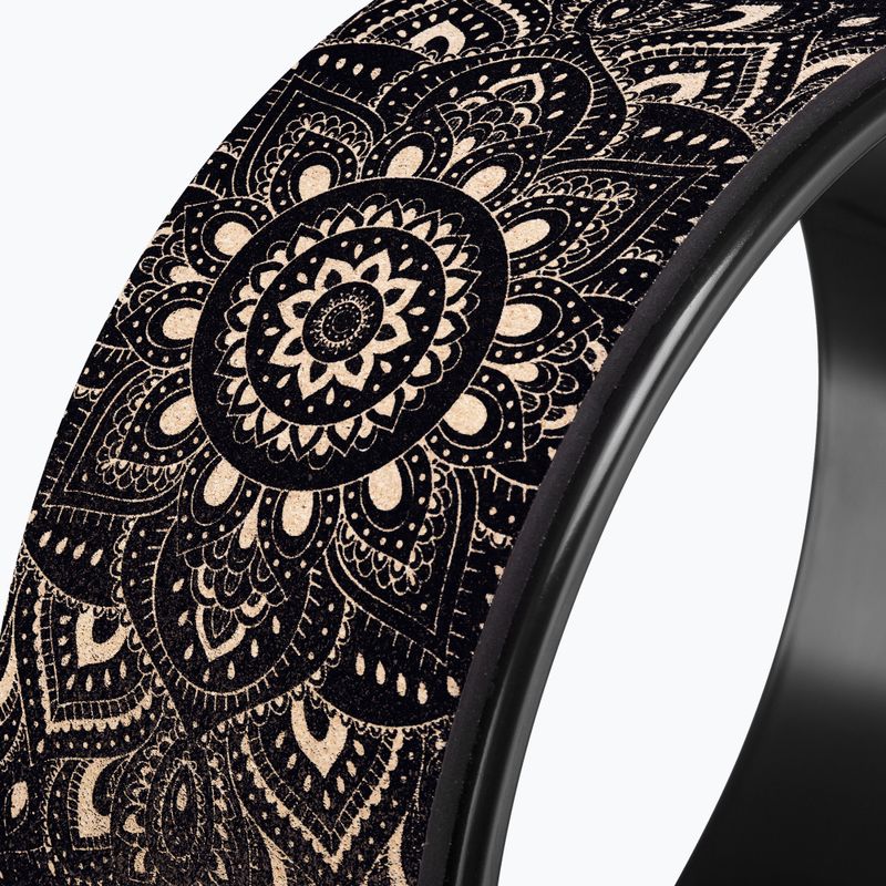 Kruh na jógu Yoga Design Lab Wheel černý WH-Cork-Mandala Black 4