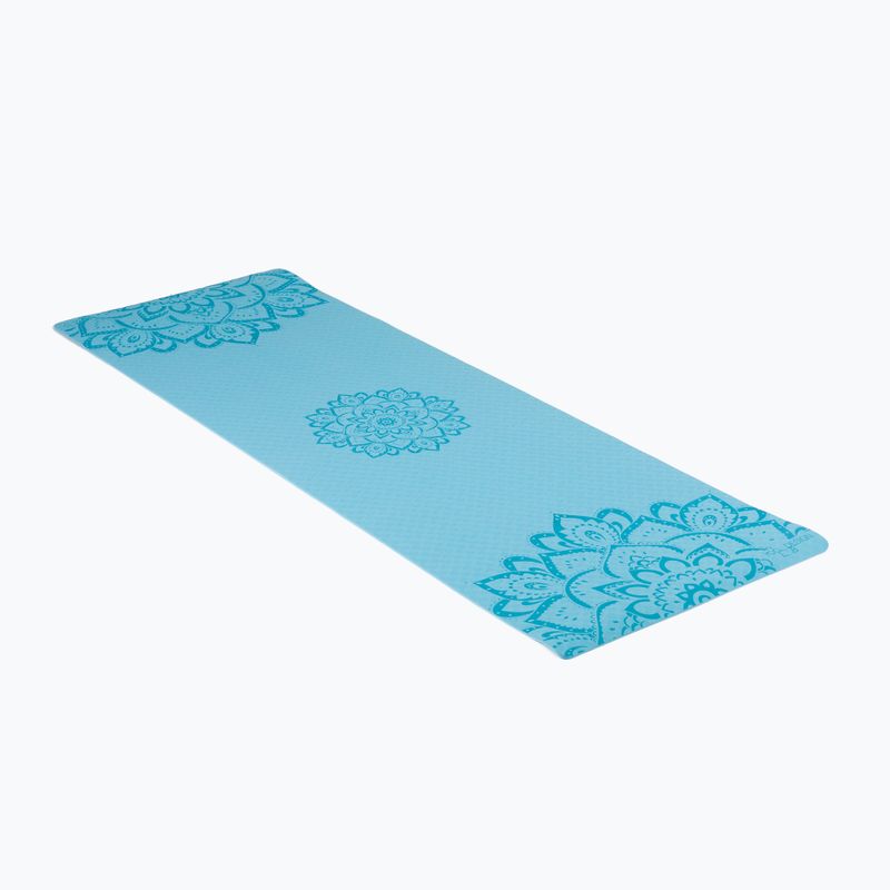 Podložka na jógu Yoga Design Lab Flow Pure 6 mm modrá Mandala Aqua