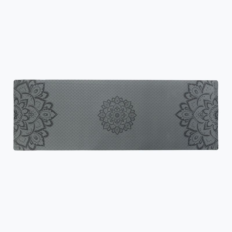 Podložka na jógu Yoga Design Lab Flow Pure 6 mm zelená Mandala Charcoal 2