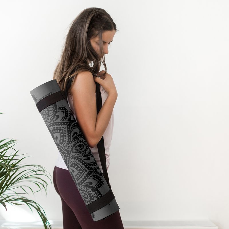 Podložka na jógu Yoga Design Lab Flow Pure 6 mm zelená Mandala Charcoal 10