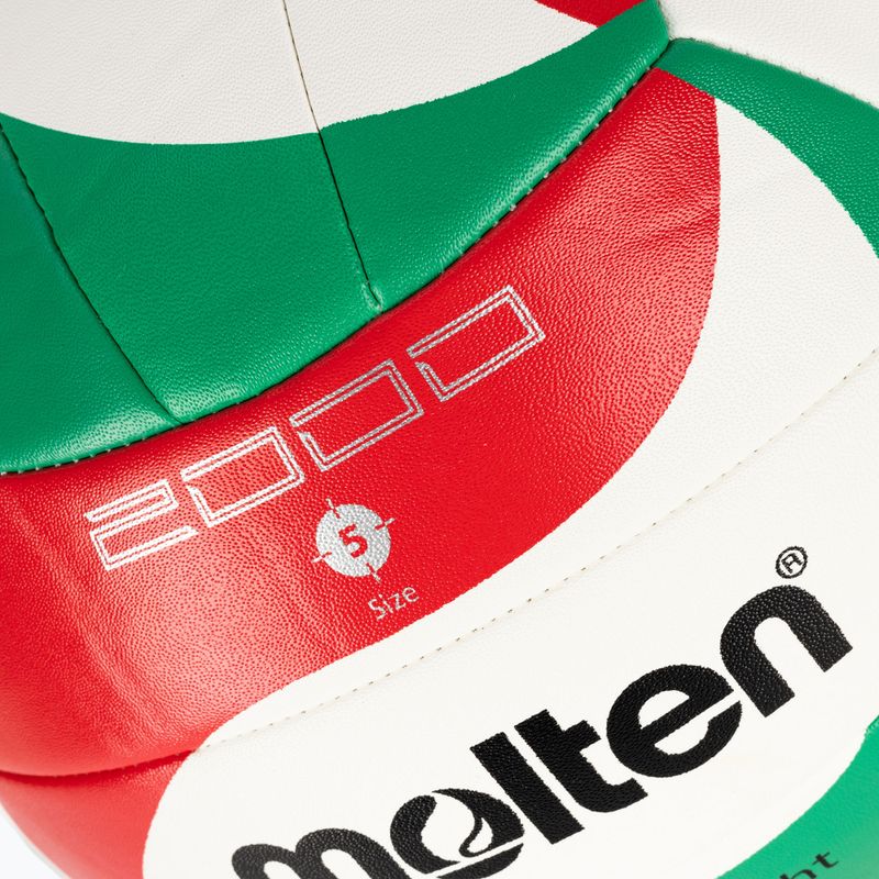 Volejbalový míčMolten V5M2000-L-5 white/green/red velikost 5 3