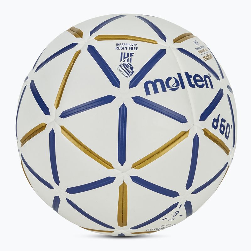 Míč na házenou Molten H3D4000-BW d60 IHF blue/white velikost 3 2