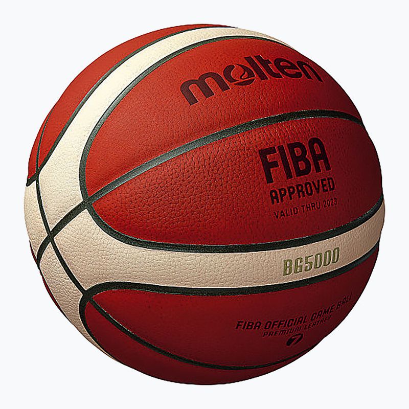 Basketbalový míč Molten B7G5000 FIBA brown velikost  7 4