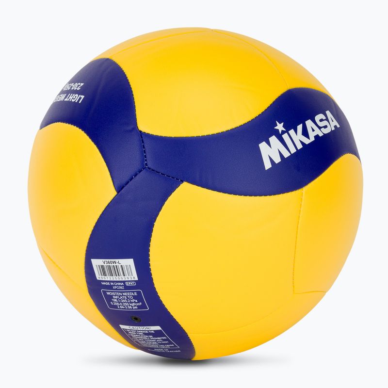 Volejbalový míč Mikasa V360W-L yellow/blue size 5 2