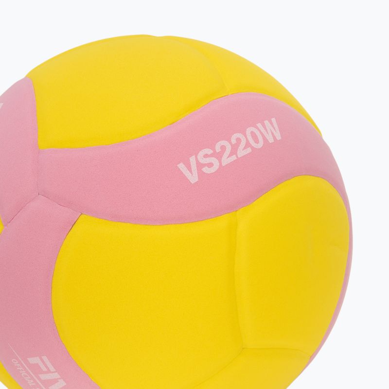 Volejbalový míč Mikasa VS220W yellow/pink 3