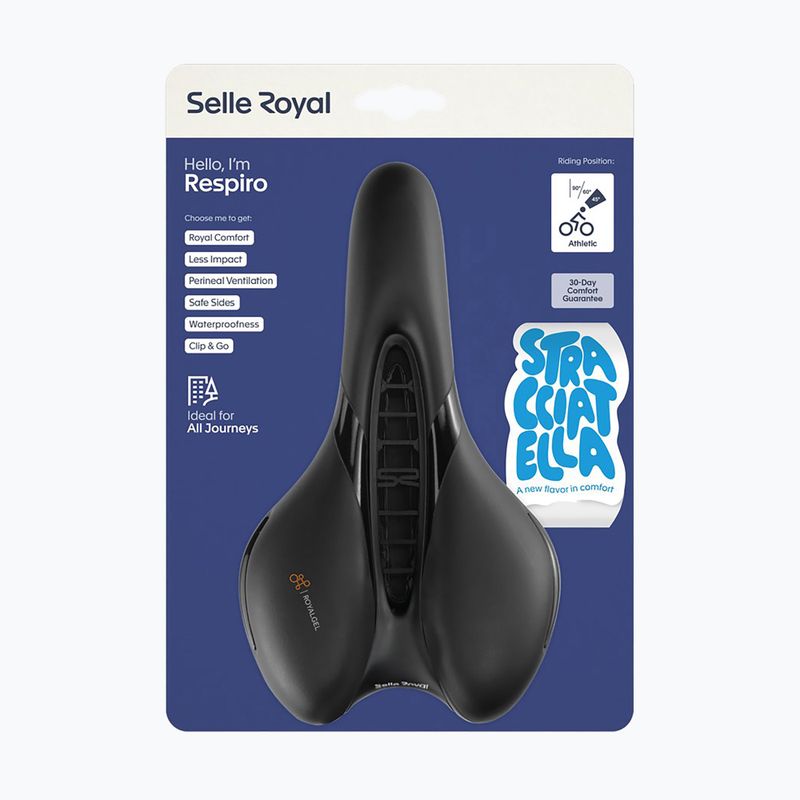 Sedlo na kolo Selle Royal Respiro Soft Athletic Straciatella 45St. black 8