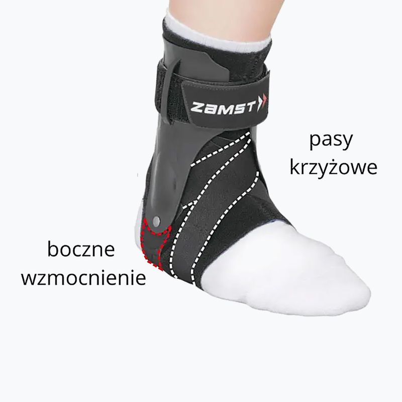 Stabilizátor pravého kotníku Zamst A2-DX Ankle Right black 7