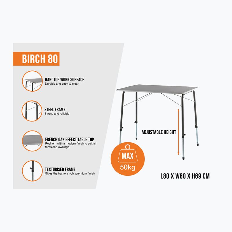 Turistický stůl Vango Birch 80 grey 2