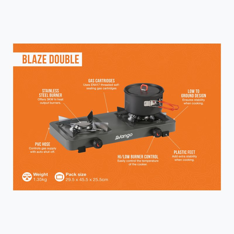 Turistický vařič Vango Blaze Double dark/grey 2