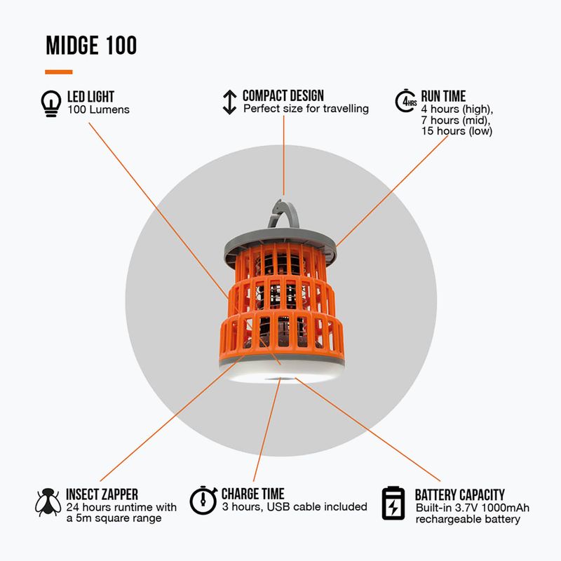 Lampa Vango Midge 100 orange 8