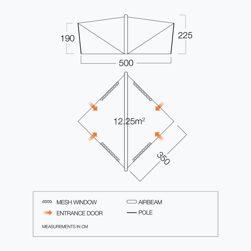 Stanový přístřešek Vango Trigon AirHub moroccan blue 6