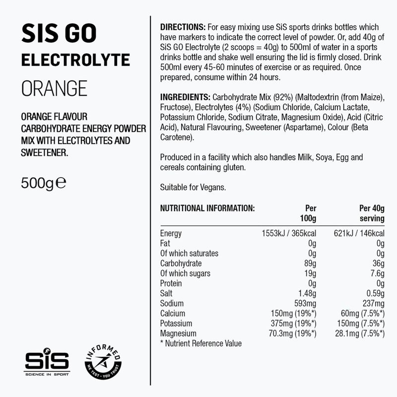 Iontový nápoj v prášku Science in Sport GO Electrolyte 500 g orange 2