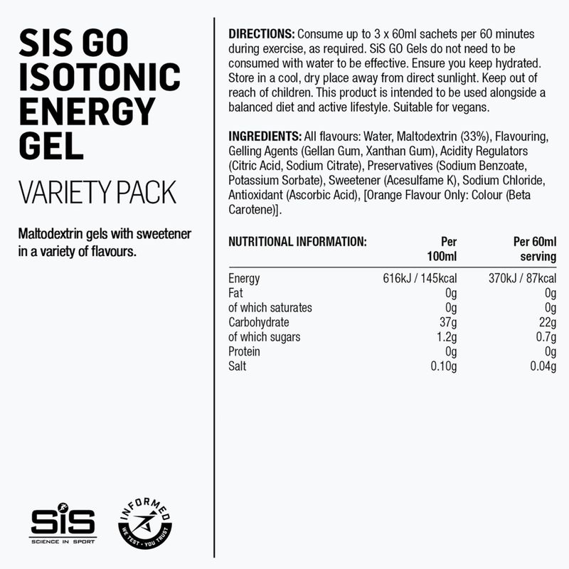 Izotonický gel Science in Sport GO Isotonic Energy 7 x 60 ml apple/limlem/blkcurnt/troal/pnkgrape/orang/pinple 2