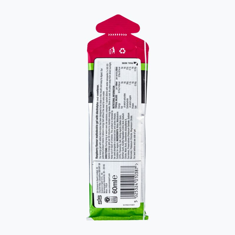 Energetický gel s elektrolyty SiS sáček 60ml malina SIS131052 2