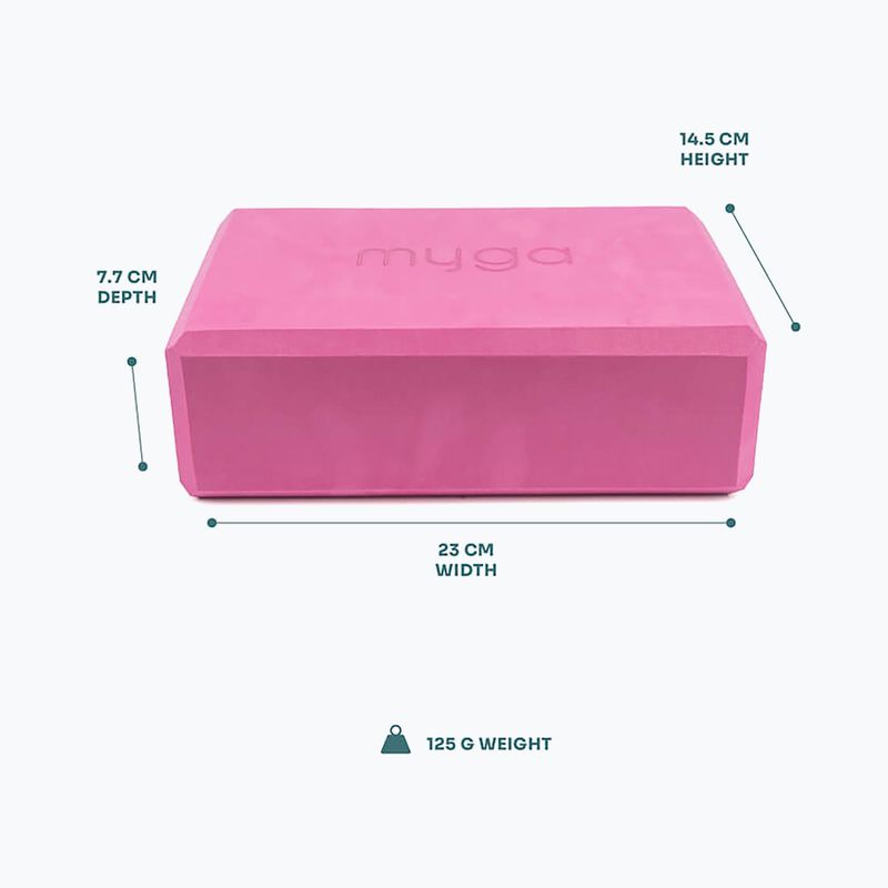 Jógová kostka Myga Foam Block pink 5