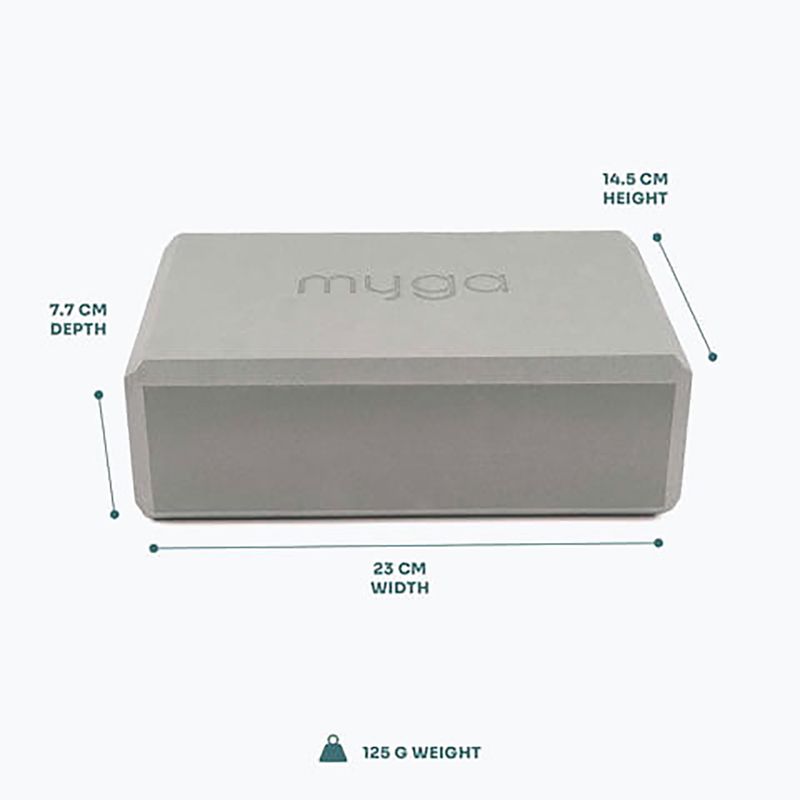Jógový blok Myga Foam Block do jogi grey 3