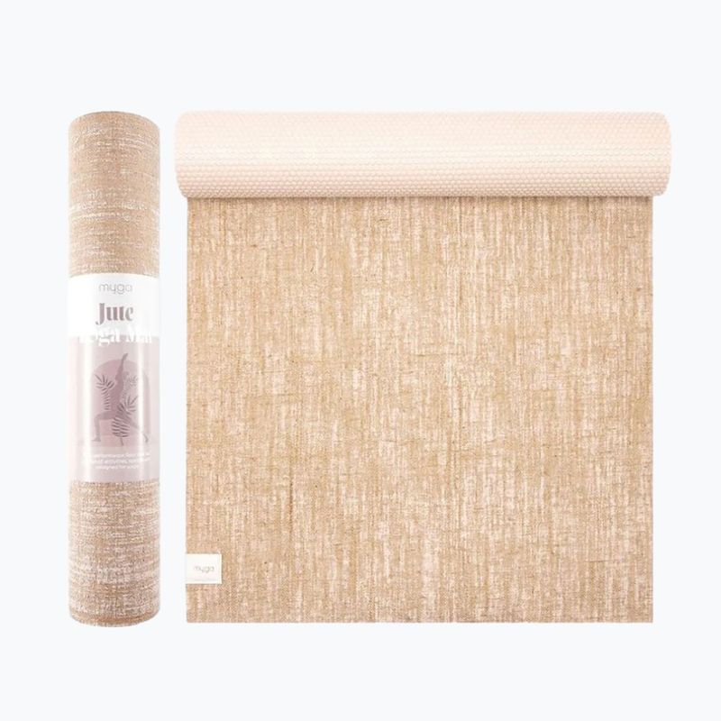 Podložka na jógu Myga Jute 5 mm beige 3