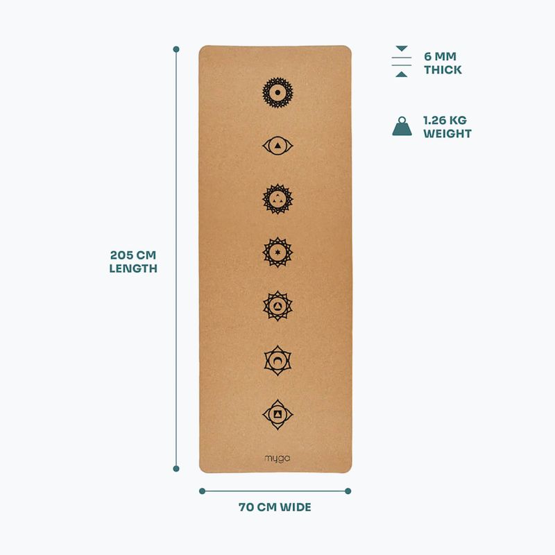 Podložka na jógu Myga Chakra XL 6 mm brown 7