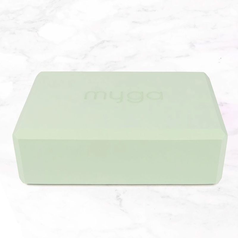 Sada na jógu Myga Palm Yoga Set mat + block + green strap 8