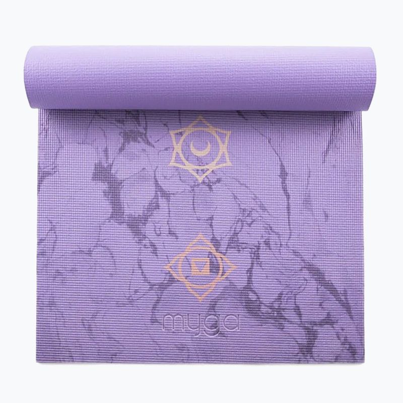Sada na jógu Myga Chakra Yoga Set mat + block + purple strap 5