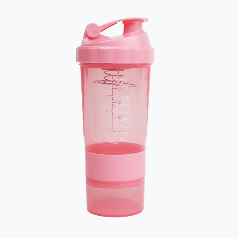 Shaker Phoenix Fitness with container 500 ml pink