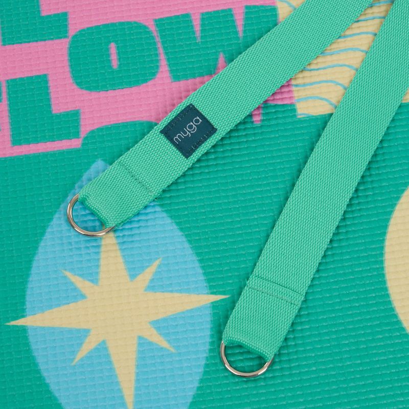 Sada na jógu Myga Spirit Yoga Set mat + block + turquoise strap 8