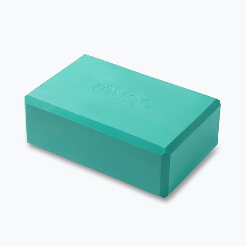 Sada na jógu Myga Spirit Yoga Set mat + block + turquoise strap 19