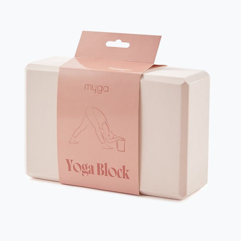 Jógová kostka Myga Foam Block béžová 3