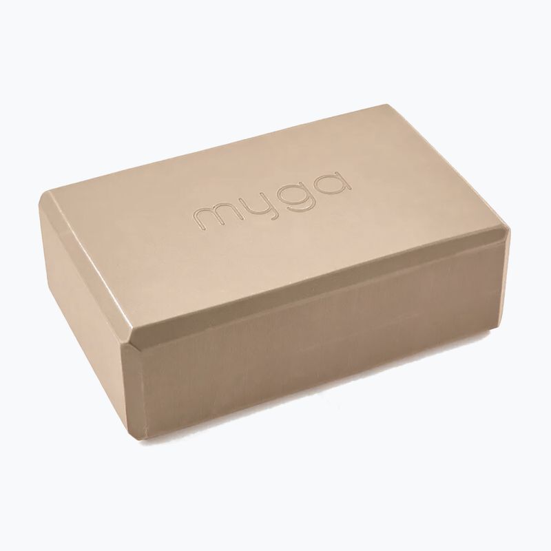 Jógová kostka Myga Foam Block hnědá 2