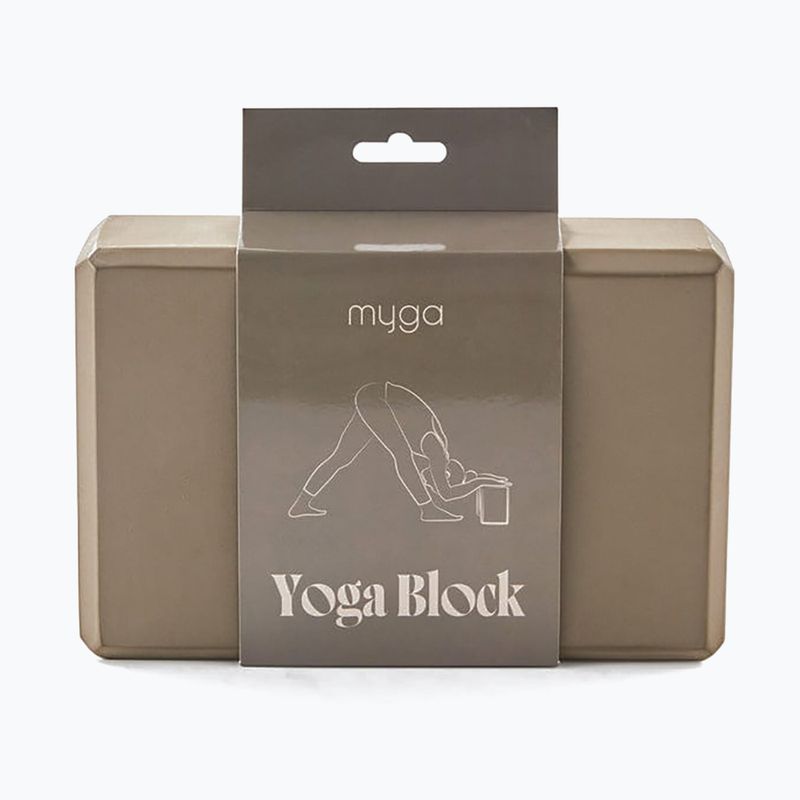 Jógová kostka Myga Foam Block hnědá 3