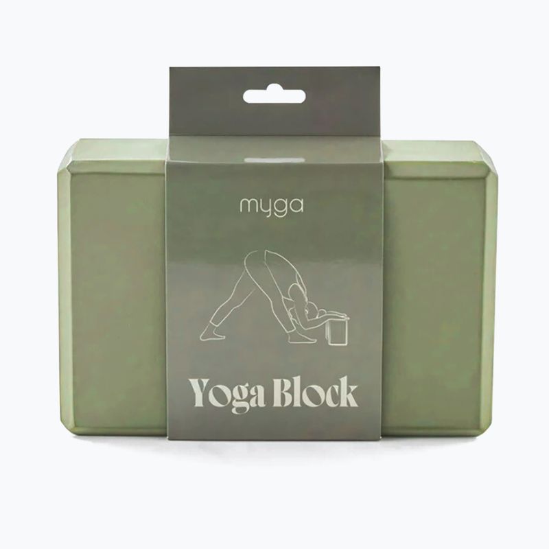 Jógová kostka Myga Foam Block green 3