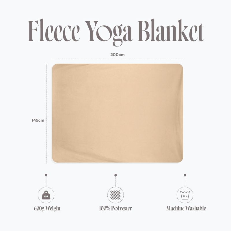 Jógová deka Myga Fleece sand 10