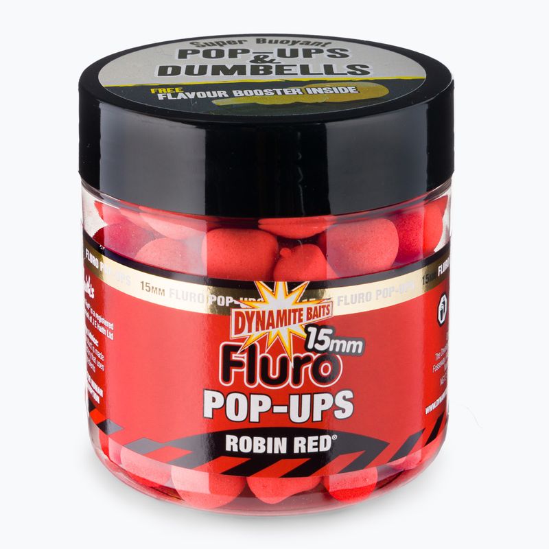 Dynamite Baits Robin Red Fluoro Pop Up 15mm růžové plovoucí kuličky na kapry ADY040042
