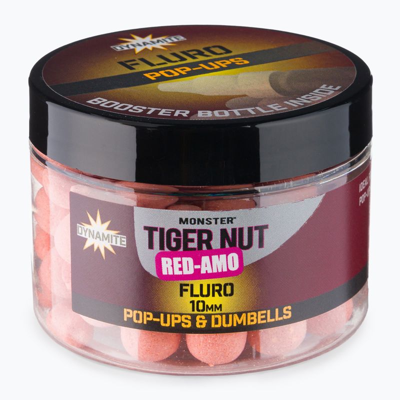 Dynamite Baits Red-Amo Fluoro Pop-Ups růžové plovoucí kapří boilies