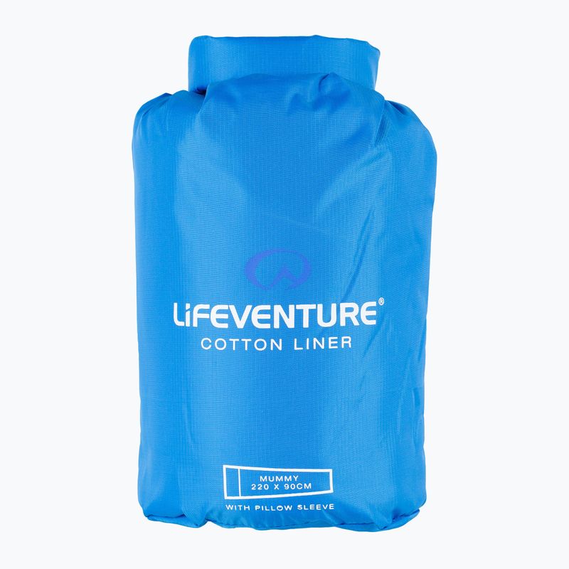 Vložka do spacího pytle Lifeventure Cotton Sleeping Bag Liner Mummy blue 5
