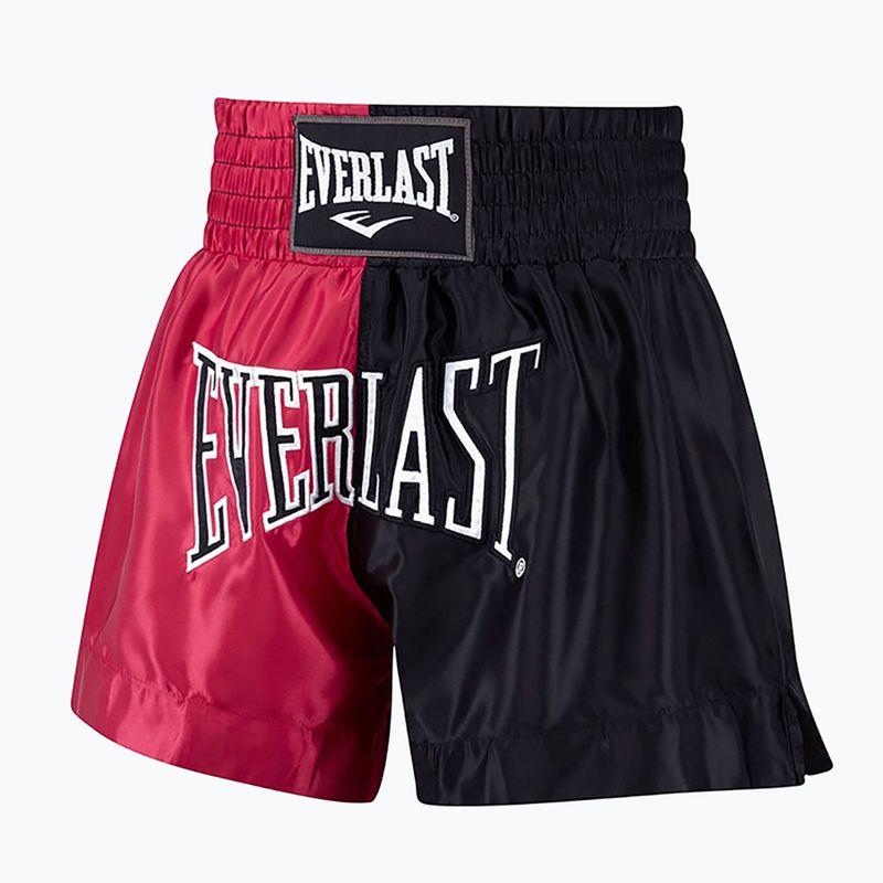 EVERLAST pánské tréninkové šortky na Muay Thai černo-červené EMT7