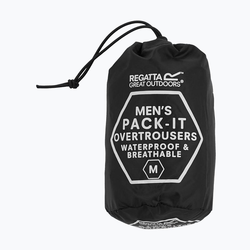 Pánské trekingové kalhoty REGATTA Pack It Overtrousers black 10