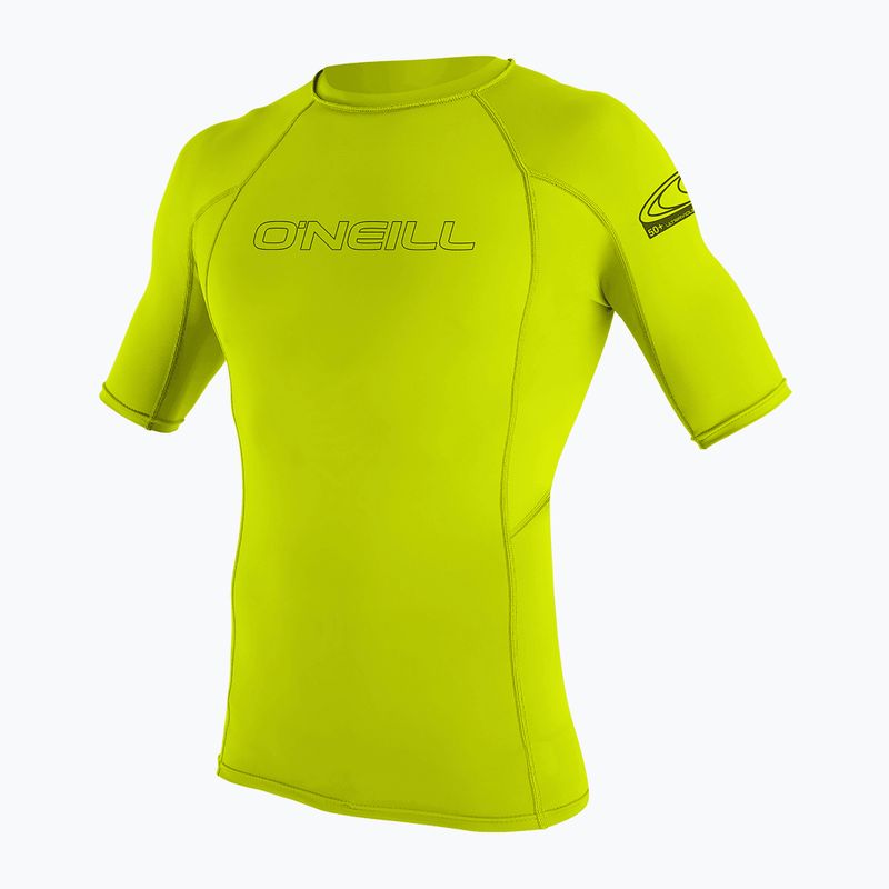 Pánské plavecké tričko O'Neill Basic Skins Rash Guard limetkové barvy