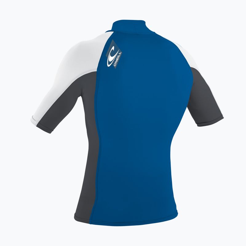 Pánské plavecké tričko O'Neill Premium Skins Turtleneck Rash Guard deep sea/graphite/white 2