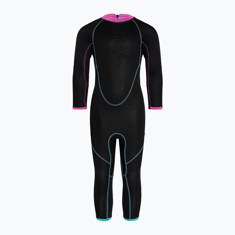 Dětský neopren   O'Neill Toddler Reactor-2 2 mm Back Zip Full dg5/lt aqua/graph/berry 6