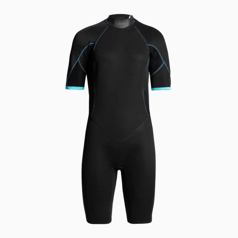 Dámský neopren   O'Neill Reactor-2 2 mm Back Zip S/S Spring black/ltaqua 4