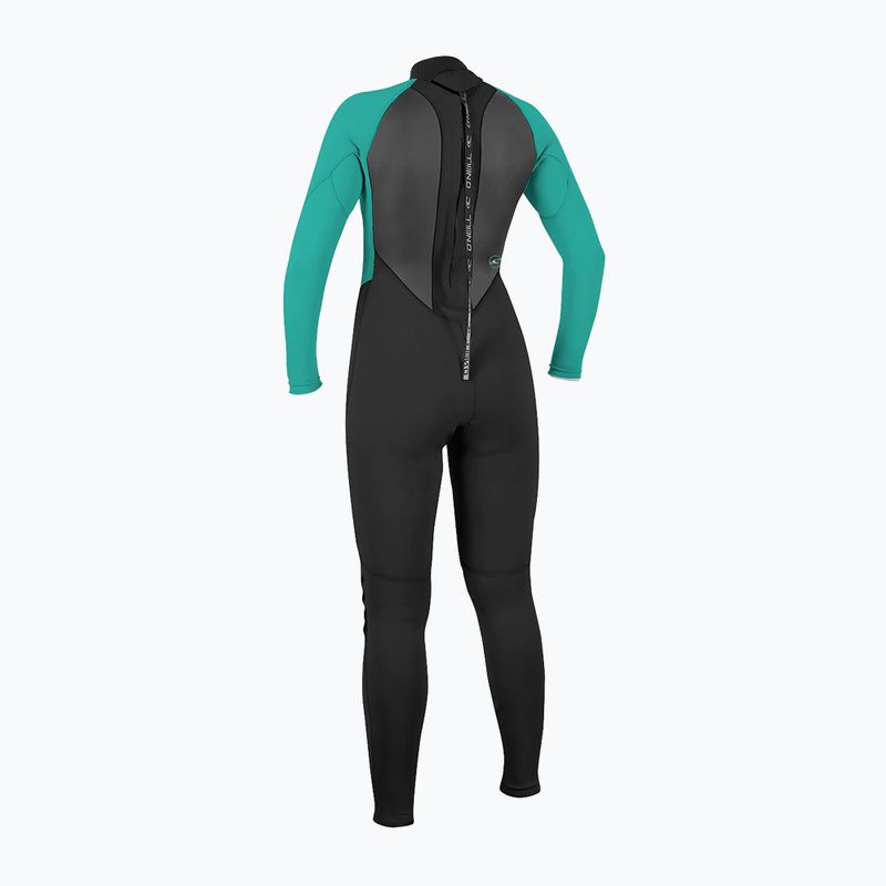 Dámský neopren   O'Neill Reactor-2 3/2 mm Back Zip Full black/ltaqua 2