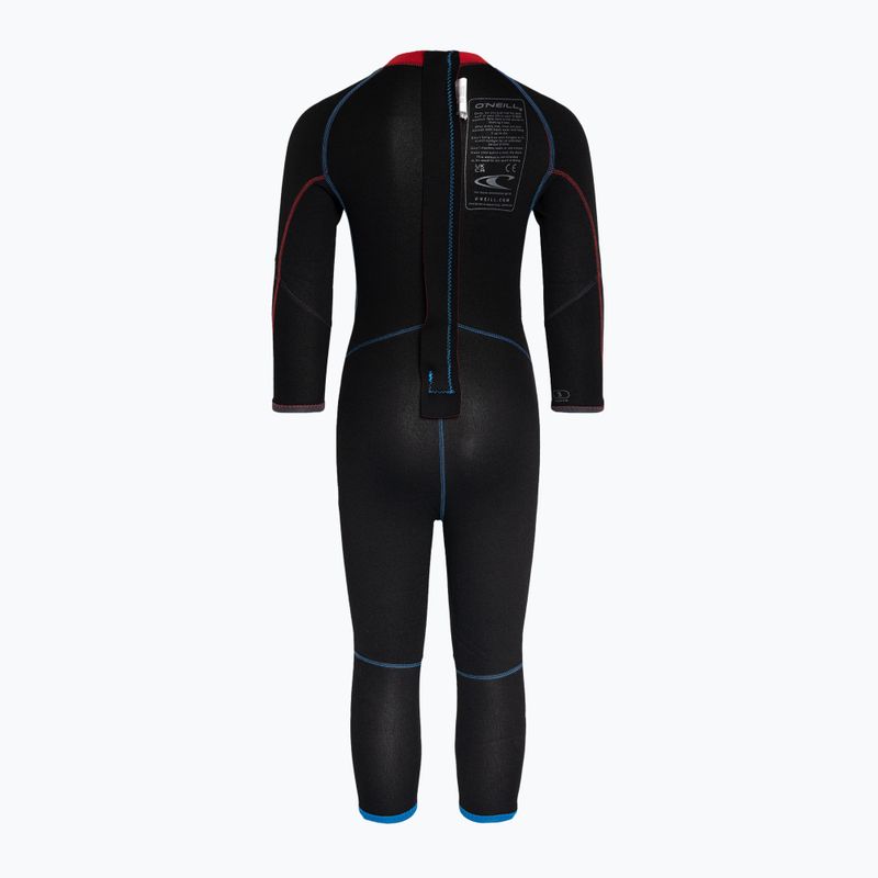Dětský neopren   O'Neill Toddler Reactor-2 2 mm Back Zip Full ej9/ocean/graph/red 7