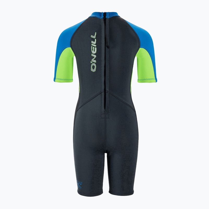 Dětský neopren   O'Neill Toddler Reactor-2 2 mm Back Zip S/S fx6/graphite/dayglo/ocean 2