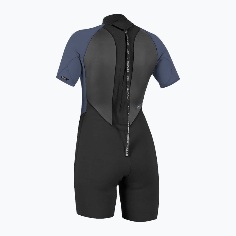 Dámský neopren   O'Neill Reactor-2 2 mm Back Zip S/S Spring black/mist 2