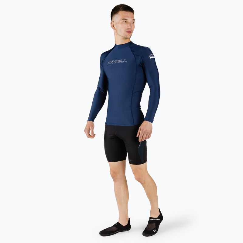 Pánské plavecké tričko s dlouhým rukávem O'Neill Basic Skins LS Rash Guard navy blue 3342 2